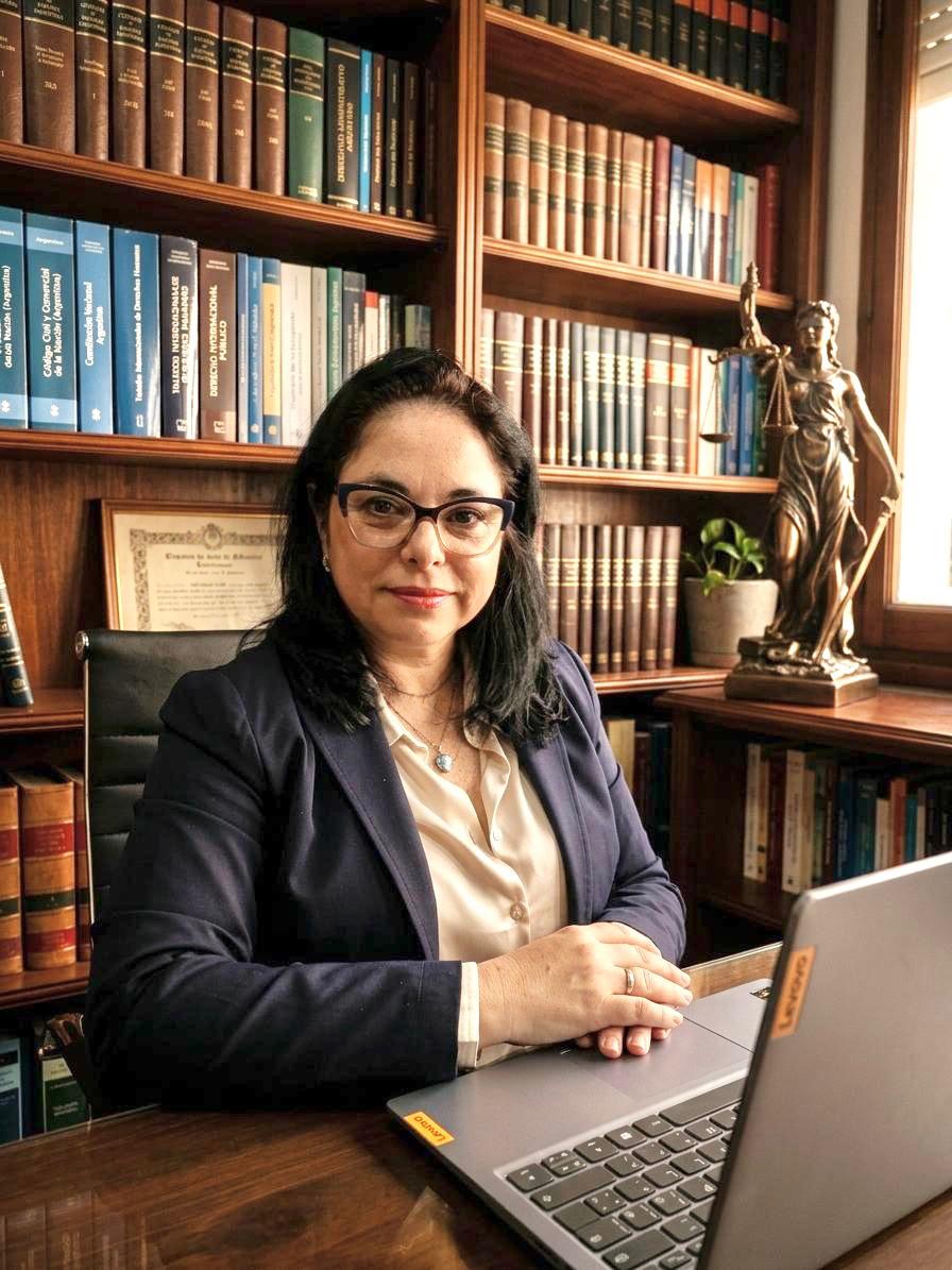 Dra. María Fernanda Lucero en su estudio